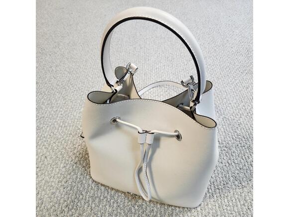 Michael Kors Handbags - Michael Kors White Leather Bucket Bag with Adjustable Strap